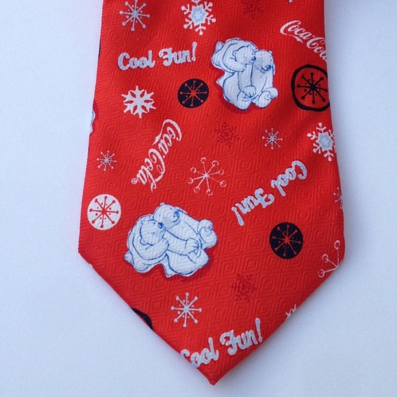 COCA - COLA BRAND Other - COCA - COLA BRAND - Red Multi-Color Tie - 58" x 4"